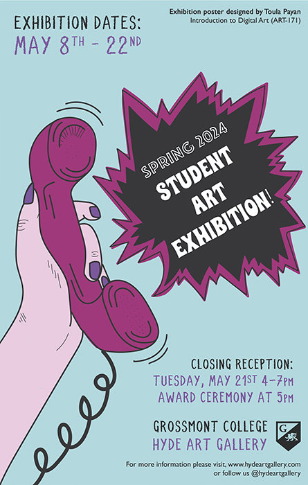 Spring 2024 Student Art Exhibition Poster 2