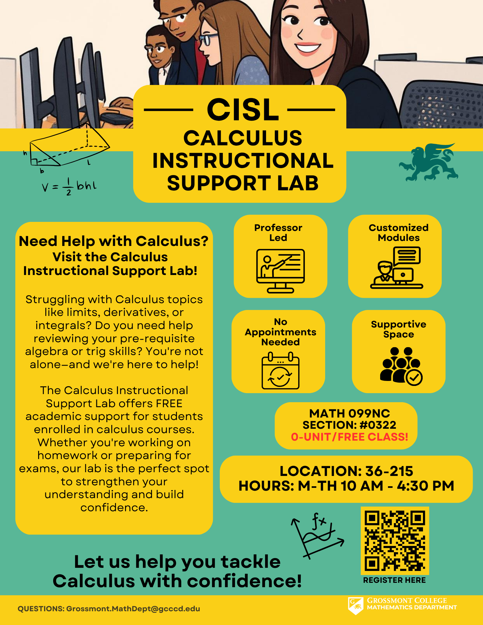 Calculus Instructional Support Lab Flyer
