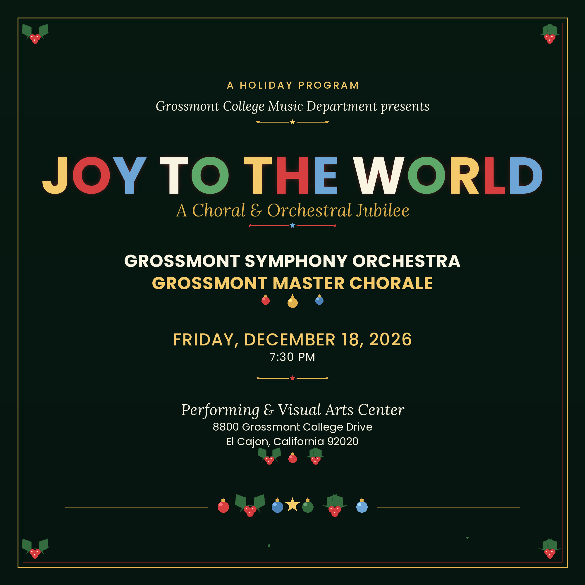 Joy To The World: A Choral and Orchestra Jubilee
