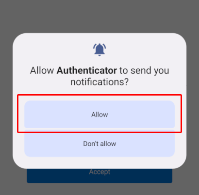Screenshot of Authenticator App